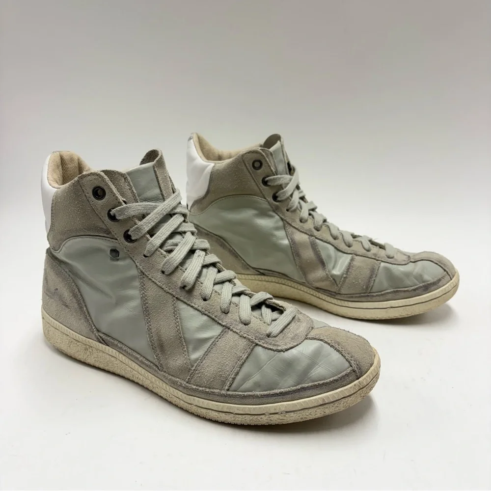 Diesel Black Gold Men's High-Top Sneakers in Light Gray Men Size 10